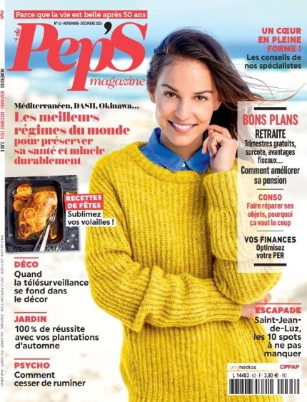Visuel avec couverture du magazine Plus de Peps